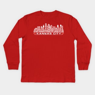 Kansas City Football Team 23 Player Roster, Kansas City Skyline Kids Long Sleeve T-Shirt